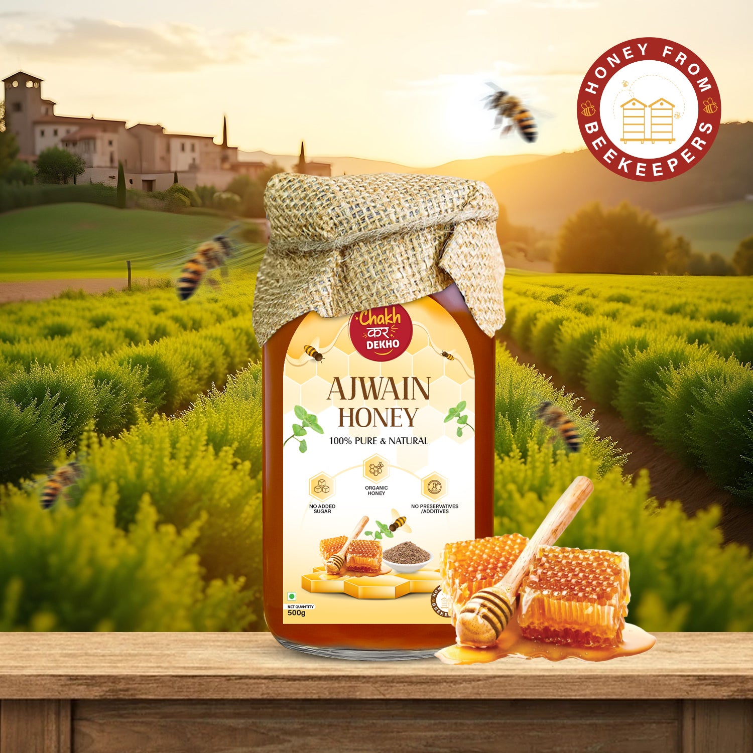 Ajwain Honey – 100% Pure & Natural | Organic, Immunity Booster, No Added Sugar