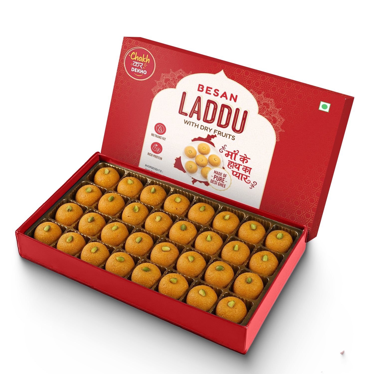 Besan Laddu With Dry Fruits