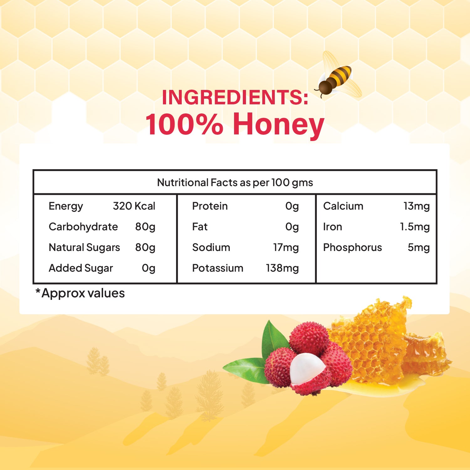 Lychee Honey – 100% Pure & Natural | Organic, Immunity Booster, No Added Sugar