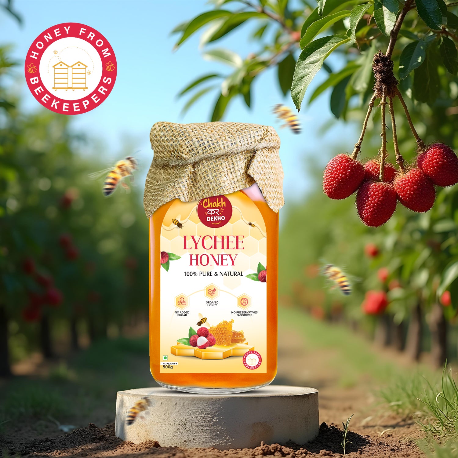 Lychee Honey – 100% Pure & Natural | Organic, Immunity Booster, No Added Sugar