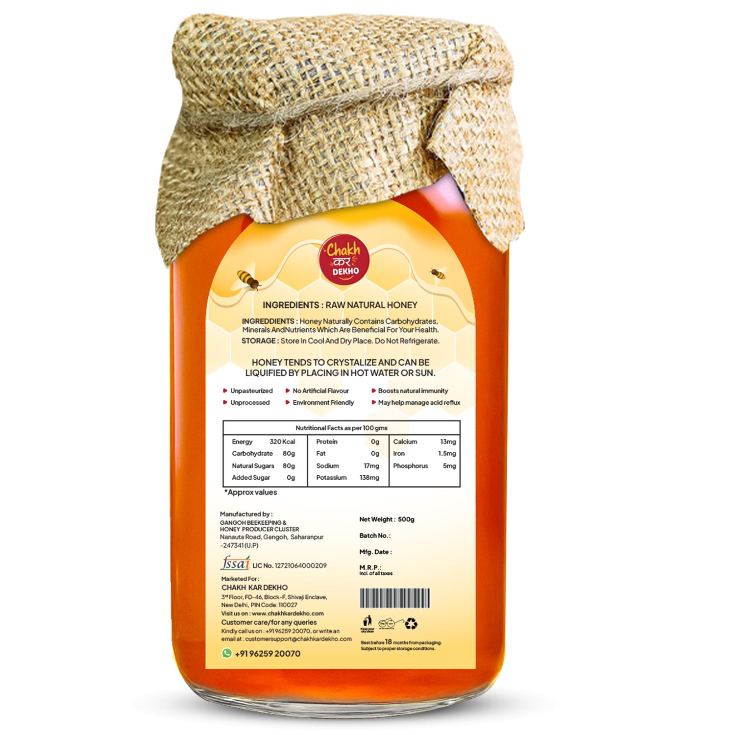 Multifloral Honey – 100% Pure, Natural & Organic | No Added Sugar