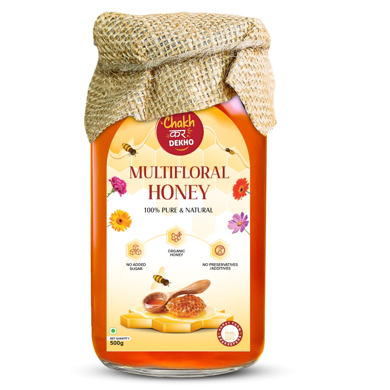 Multifloral Honey – 100% Pure, Natural & Organic | No Added Sugar