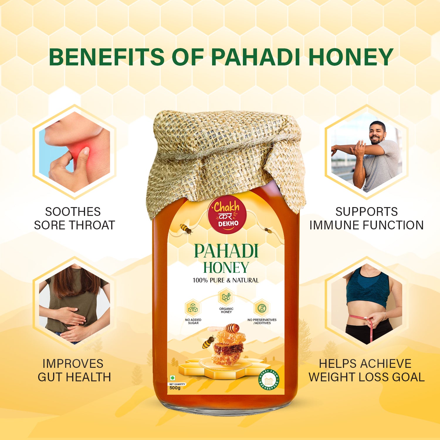 Pahadi Honey – 100% Pure, Natural & Organic | No Added Sugar