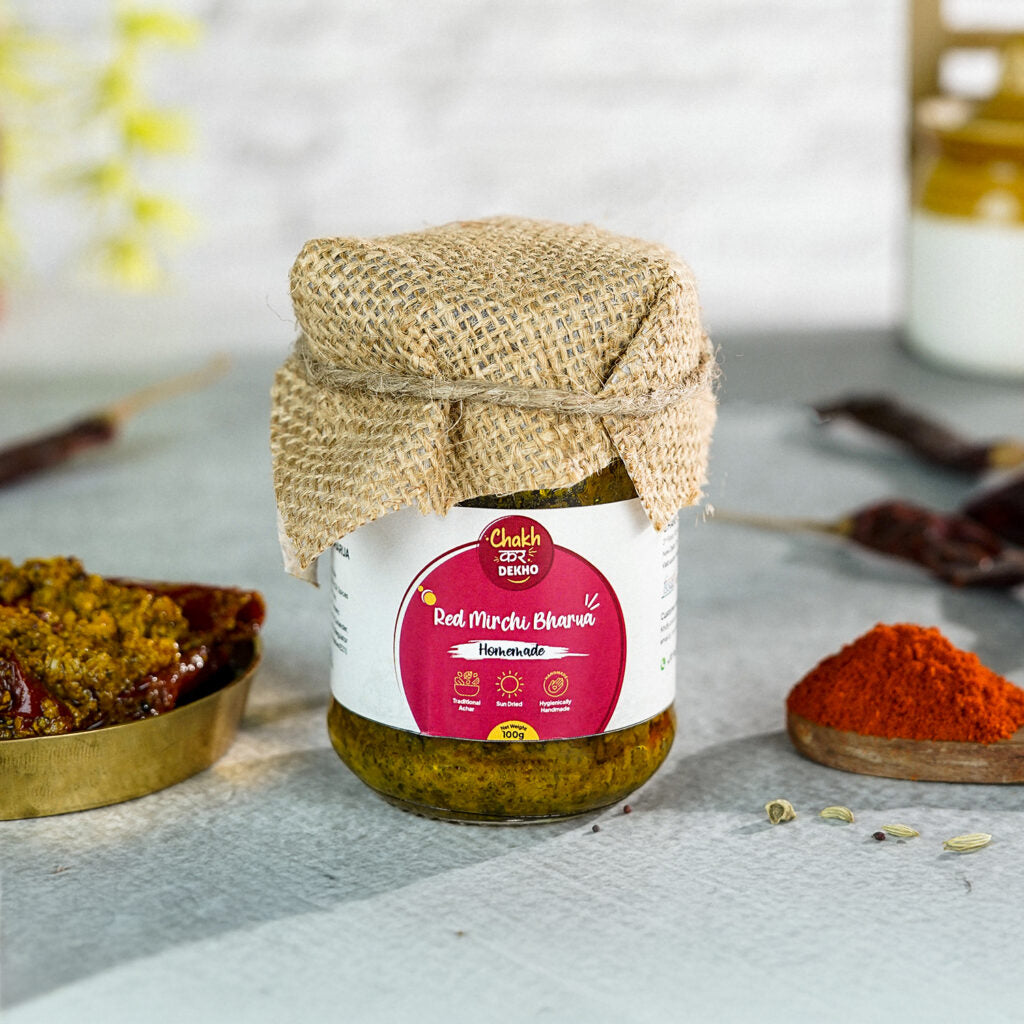 Combo of 4 Pickles (Red Mirchi Bharva + Lemon + Mango + Dry Fruits Mix)
