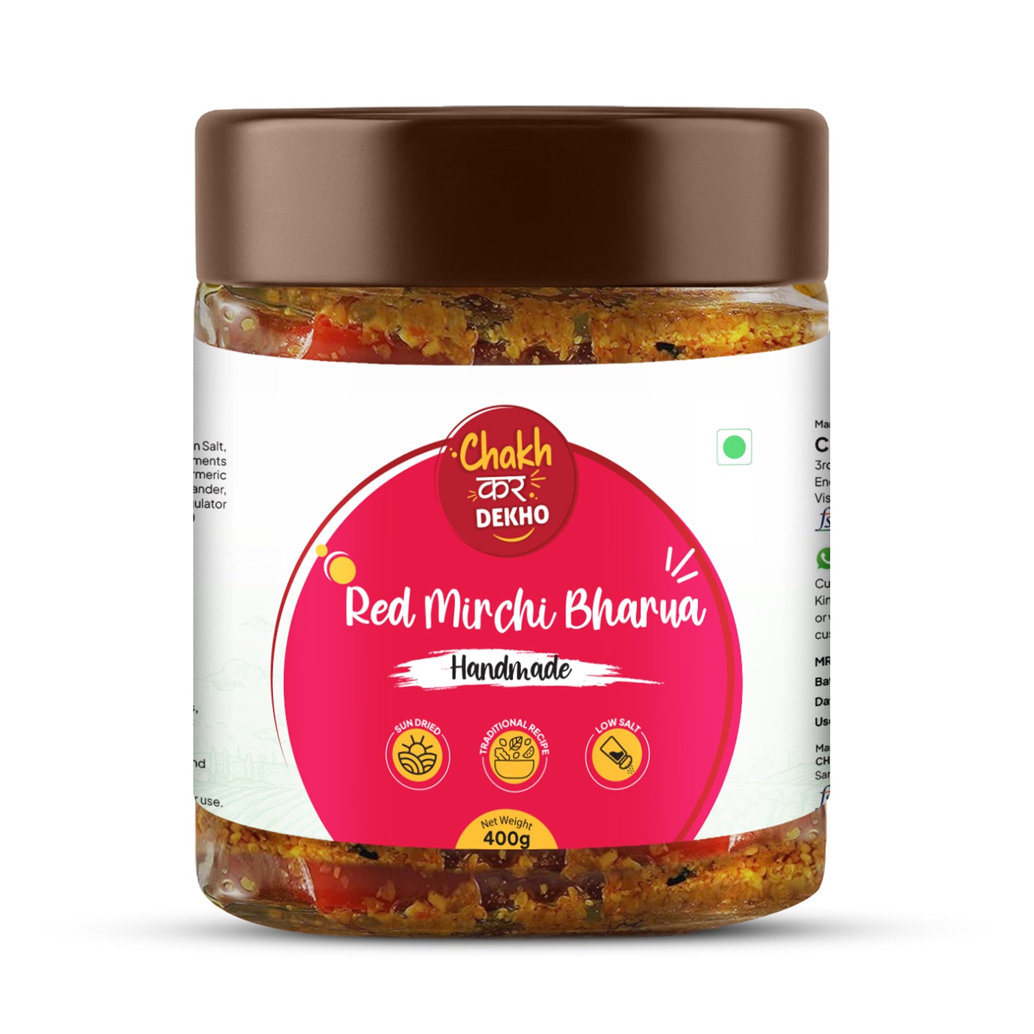 Red Chilli Pickle | Lal Mirch Ka Bharua Achar