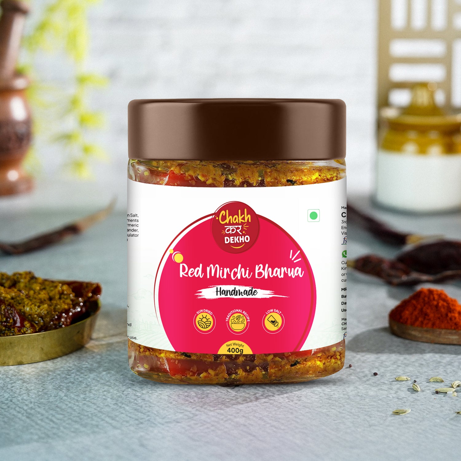 Red Chilli Pickle | Lal Mirch Ka Bharua Achar