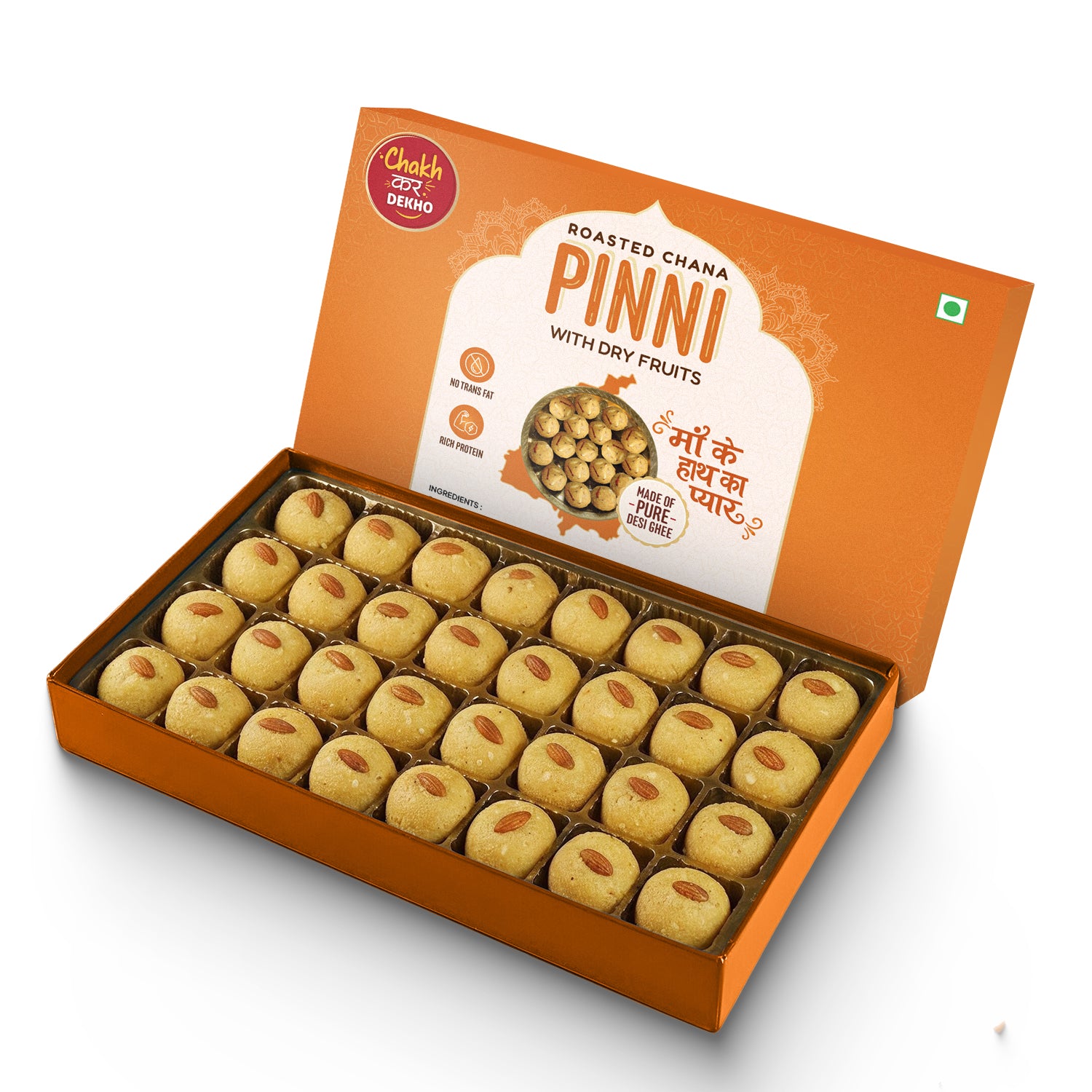 Roasted Channa Pinni With Dry Fruits