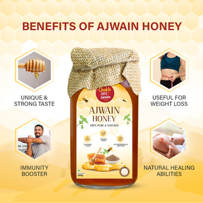 Ajwain Honey – 100% Pure & Natural | Organic, Immunity Booster, No Added Sugar