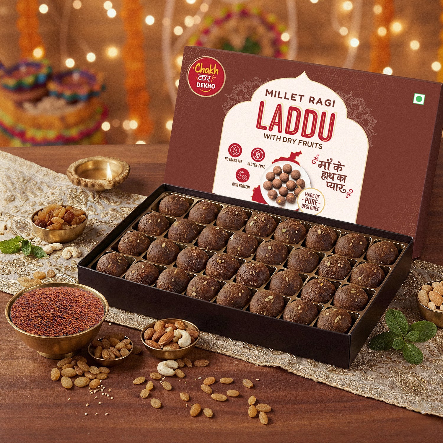 Millet Ragi Laddu With Dry Fruits