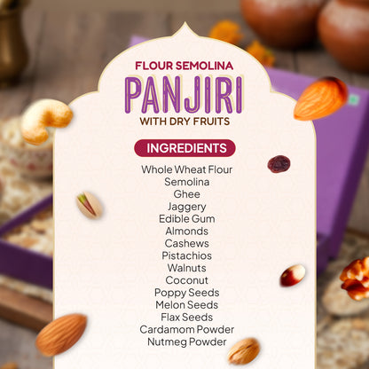 Flour Semolina Panjiri With Dry Fruits