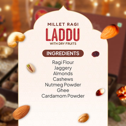 Millet Ragi Laddu With Dry Fruits