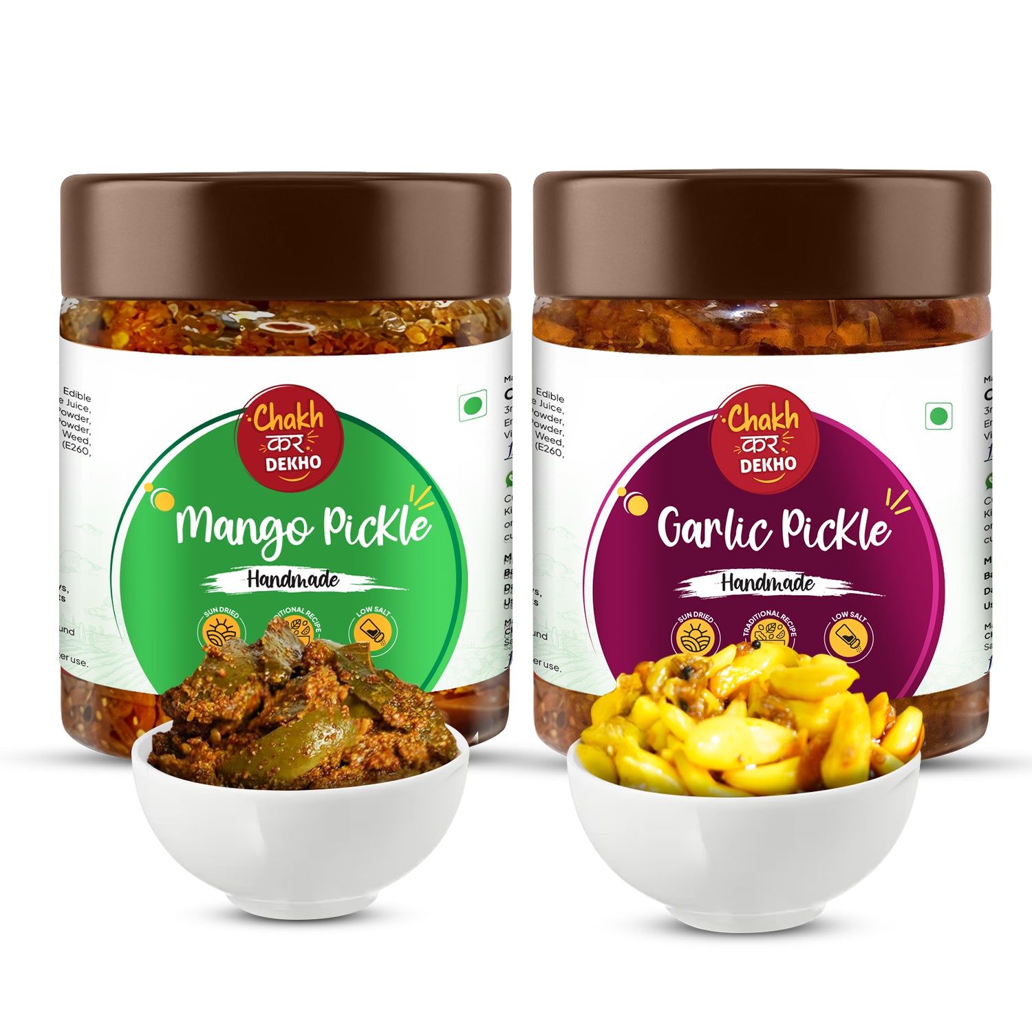 Mango Pickle + Garlic Pickle