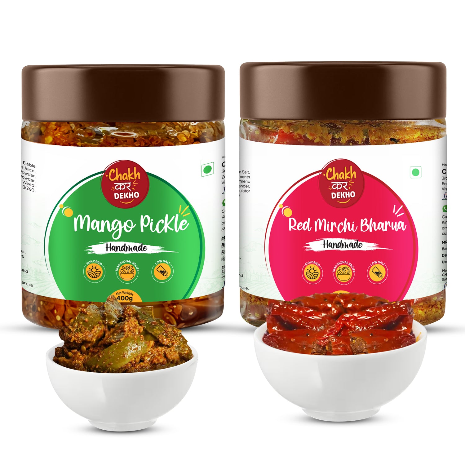 Mango Pickle + Red Chili Pickle