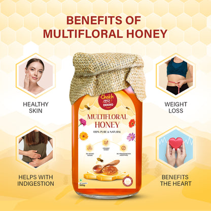 Multifloral Honey – 100% Pure, Natural & Organic | No Added Sugar